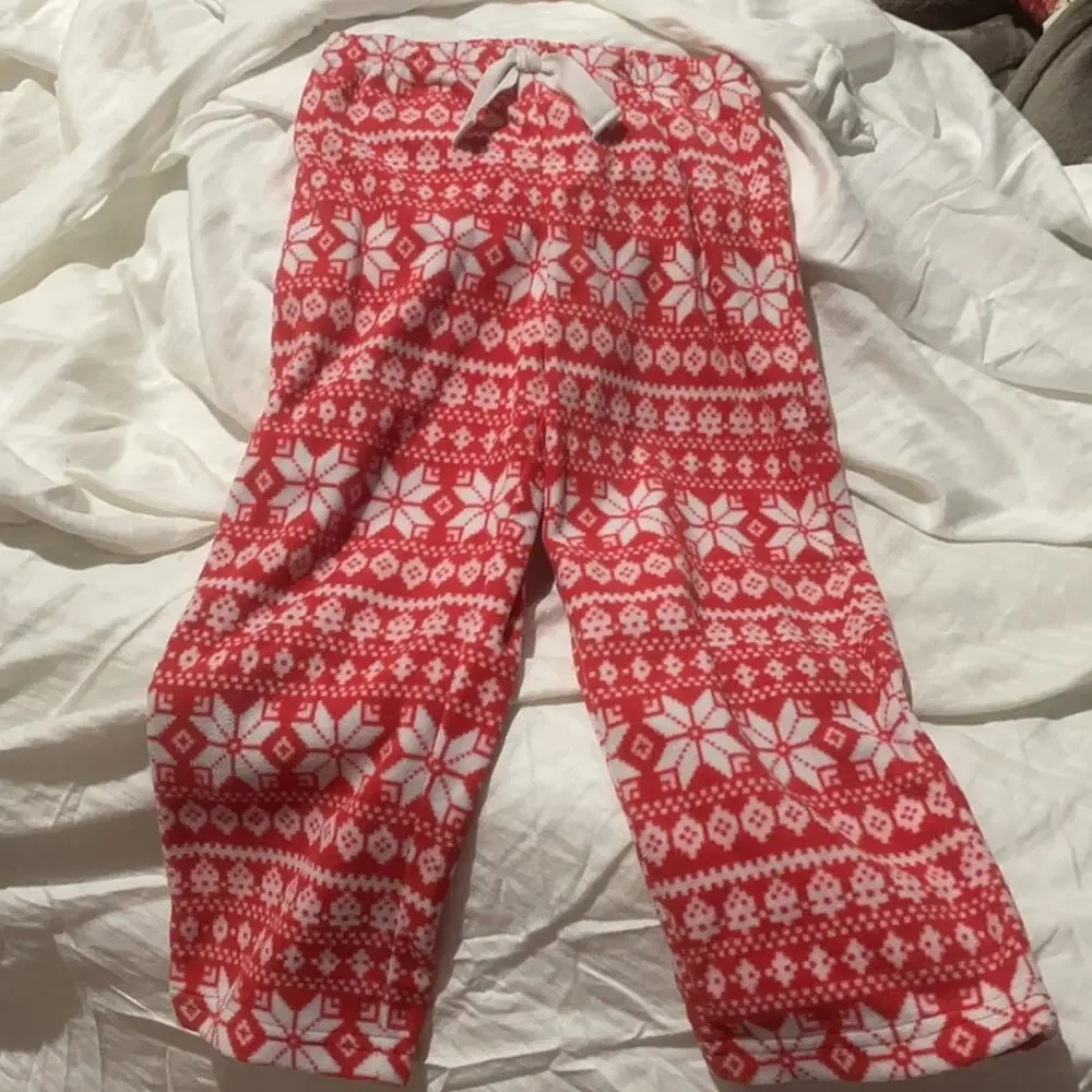 Carters 4t Christmas red white pj’s worn once